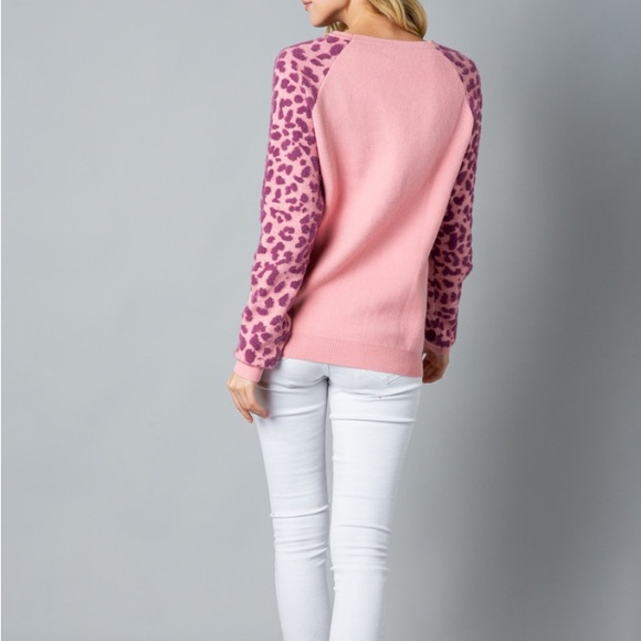 EN2 En Merci &merci Animal Print Pink Sweatshirt - Picture 4 of 4